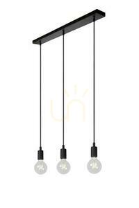 Lampa wisząca Lucide FIX czarna 3xE27 75 cm metal silikon 08408/03/30 small 3
