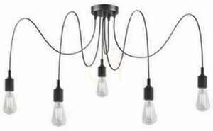 Lampa wisząca Lucide FIX 08408/05/30 czarna 5xE27 nowoczesna small 0