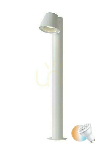 Sprawdź Słupek oświetleniowy Lucide Dingo biały aluminium LED IP44 70 cm 14881/70/31
