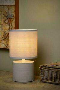Lampa stołowa Lucide GREASBY szara ceramika bawełna Japandi 47502/81/36 small 2