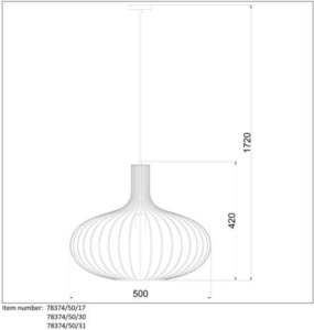 Lampa wisząca Lucide Manuela czarna metalowa 50 cm 1xE27 LED 78374/50/30 1 Lampa wisząca Lucide Manuela czarna metalowa 50 cm 1xE27 LED 78374/50/30 small 1