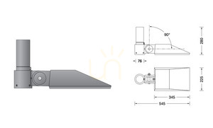 Latarnia ogrodowa Bega 77025K4 grafitowa LED 17,5 W 4000 K IP66 small 2