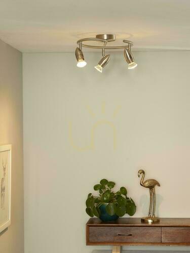 Sprawdź Reflektor sufitowy Lucide CARO-LED chrom satynowy 3xGU10 3x5W 2700K Ø31 cm 13955/14/12