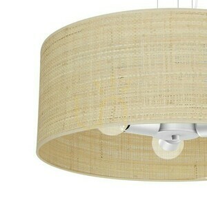 Biała Lampa Wisząca Marshall White / Rattan 3x E27 small 1