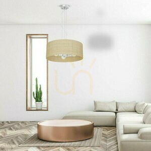 Biała Lampa Wisząca Marshall White / Rattan 3x E27 small 6