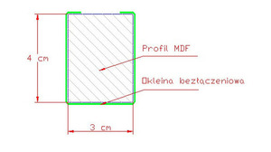 Lamele ścienne Czarny Gładki - 1 listwa small 4