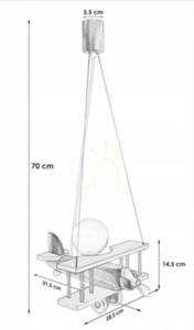Lampa wisząca dla dziecka Samolot 1041009 - drewno 3 Lampa wisząca dla dziecka Samolot 1041009 - drewno small 3