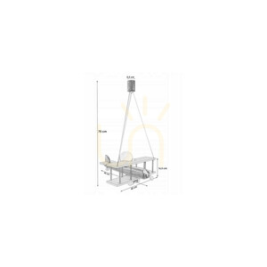 Lampa wisząca Hellux Samolot duży 1041141, błękitno-naturalna, E27 small 3
