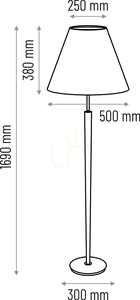 Lampa podłogowa Hellux Venus 8111709 – biała, drewniana, E27 small 3