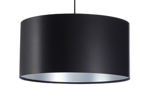 Lampa wisząca czarno srebrna 50cm LEXIE E27 60W latex, satyna 6 Lampa wisząca czarno srebrna 50cm LEXIE E27 60W latex, satyna small 6