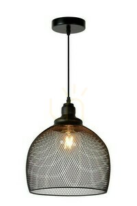 Lampa wisząca Lucide MESH czarna metalowa vintage 28 cm 43404/28/30 small 0
