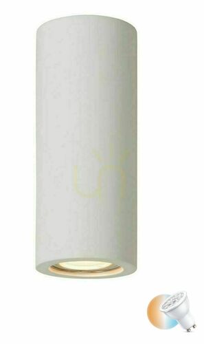Sprawdź Downlight Lucide Gipsy 1xGU10 biały gips 7 cm Japandi 35W 35100/17/31