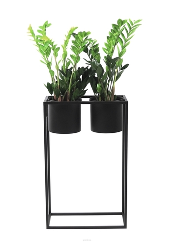 Sprawdź Kwietnik metalowy JAKPOL z 2 donicami UGO 80x50 cm czarny loft
