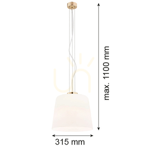 Lampa wisząca ARGON BERKLEY opal mat mosiądzowana E27 4689 small 4