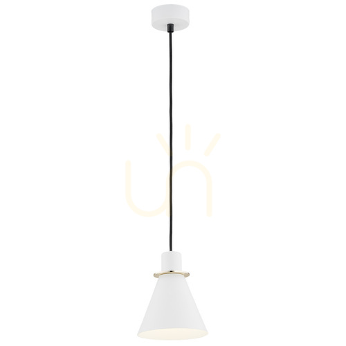 Sprawdź Lampa wisząca Argon Beverly biała struktura mosiądzowana 4680