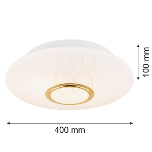 Plafon Argon Chicago 2xE27 Opal Mat Biały Mosiądzowany 400 mm 1030 small 3