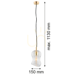 Lampa wisząca Argon Deportivo transparentna mosiądzowana SKU 4742 small 4