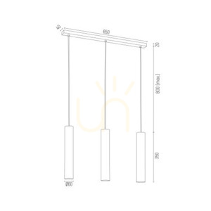 Lampa wisząca Argon Gomera Plus 3xGU10 mosiądz czarny 6113 small 4