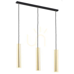 Lampa wisząca Argon Gomera Plus 3xGU10 mosiądz czarny 6113 small 0