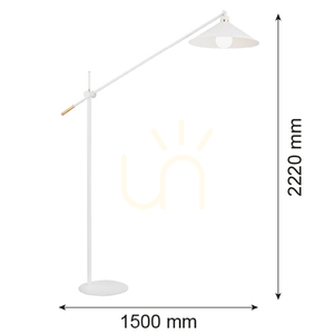 Lampa podłogowa ARGON NASHVILLE biała struktura mosiądzowana 4731 small 5