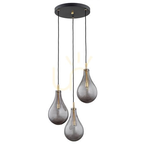 Sprawdź Lampa wisząca Argon Oakland 3xG9 dymna czarna struktura 6105