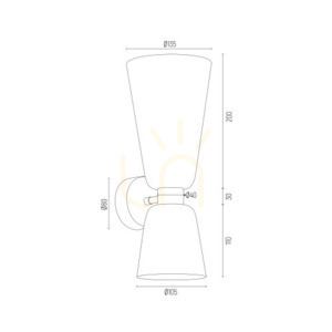 Kinkiet Argon Reno 2-punktowy opal mat mosiądz 1034 small 4