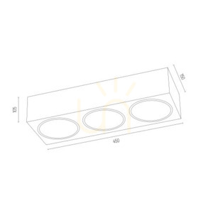 Plafon Argon Rodos Plus 3xGU10 czarny struktura 6118 BZ small 2