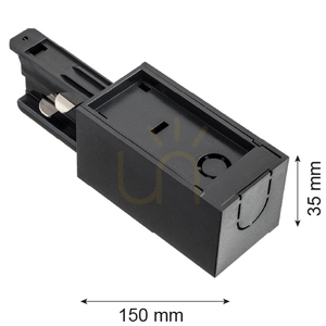 Końcówka zasilająca do szynoprzewodu 3-obwodowego czarna ARGON T-RACK POWER 4366 small 1