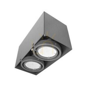Lampa sufitowa Milagro BLOCCO ML843 szara 2×GU10 small 0