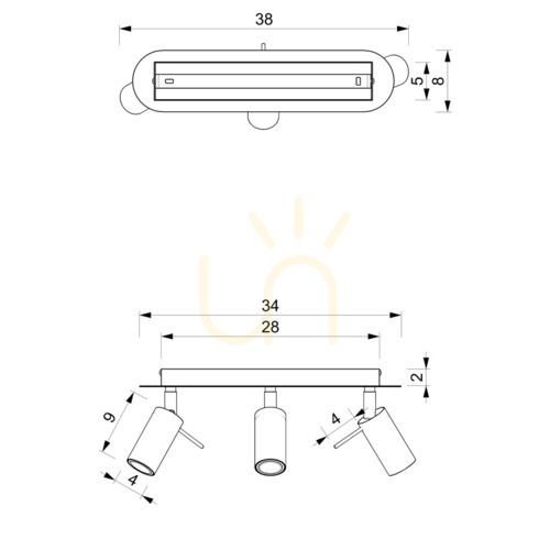 Sprawdź Biała Lampa Sufitowa Preston White/Chrome 3x Mini Gu10