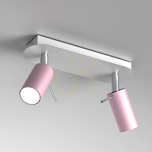 Różowa Lampa Sufitowa Preston Pink/White 2x Mini Gu10 small 1