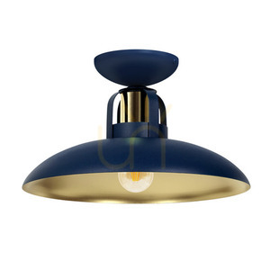 Niebieska Lampa Sufitowa Felix Navy Blue/Gold 1x E27 small 4