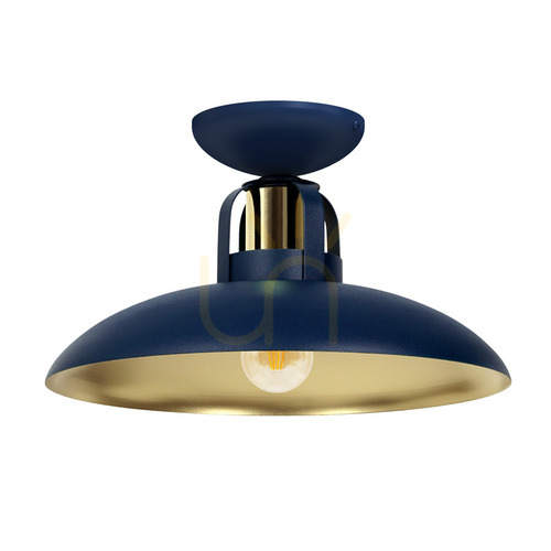 Sprawdź Niebieska Lampa Sufitowa Felix Navy Blue/Gold 1x E27