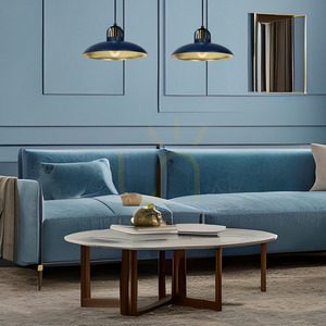 Niebieska Lampa Wisząca Felix Navy Blue/Gold 2x E27 small 2