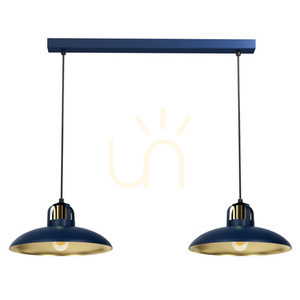 Niebieska Lampa Wisząca Felix Navy Blue/Gold 2x E27 small 5