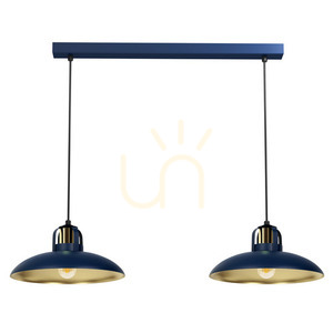 Niebieska Lampa Wisząca Felix Navy Blue/Gold 2x E27 small 0