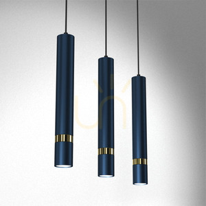 Lampa wisząca Milagro JOKER MLP7726, 3 x GU10, granatowa ze złotem, 60 cm, wys. regulowana 50-90 cm small 1