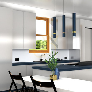 Lampa wisząca Milagro JOKER MLP7726, 3 x GU10, granatowa ze złotem, 60 cm, wys. regulowana 50-90 cm small 4