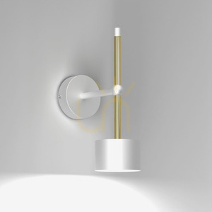 Kinkiet Milagro ARENA White/Gold MLP7753, biało-złoty, GX53, klosz ø8 cm, wys. 25 cm small 1