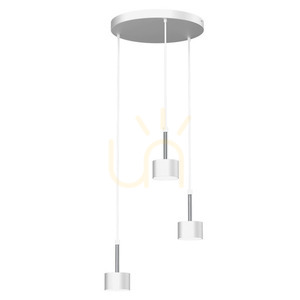Biała Lampa Wisząca Arena White/Silver 3x Gx53 small 5