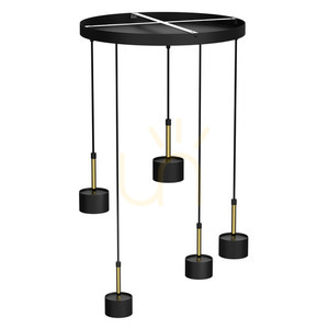 Lampa wisząca ARENA MLP7763 Milagro czarno-złota 5×GX53 rozeta Ø44 cm small 6
