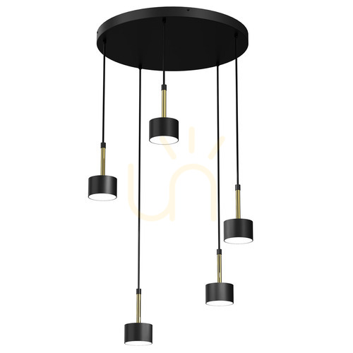 Sprawdź Lampa wisząca ARENA MLP7763 Milagro czarno-złota 5×GX53 rozeta Ø44 cm