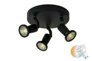 Plafon reflektorki Lucide Jaster LED 3xGU10 czarny 20 cm 11903/15/30 small 0