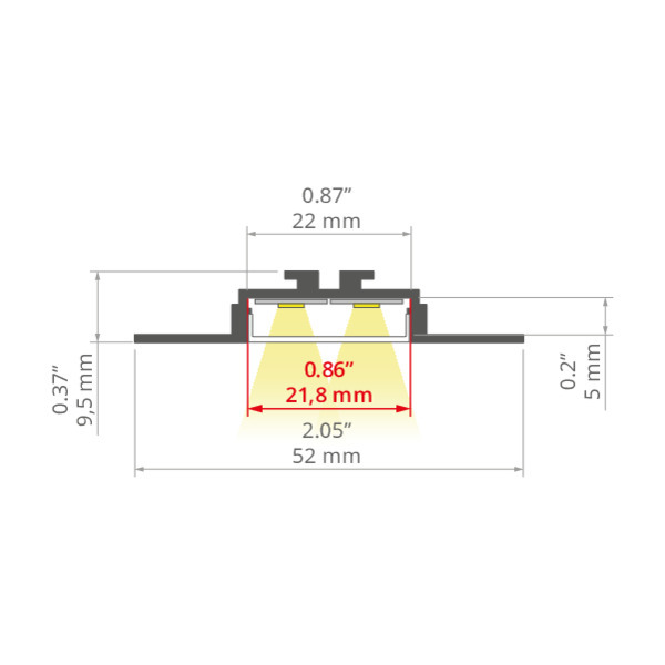Wyświetl Profil aluminiowy LED OPAC-30 anodowany srebrny 2m Profil aluminiowy LED OPAC-30 anodowany srebrny 2m