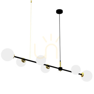Czarna Lampa Wisząca Pop 6x E14 small 7