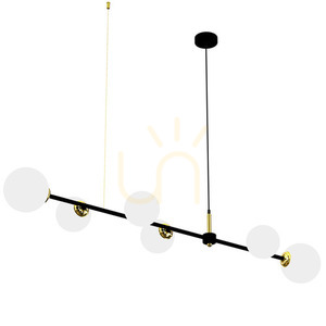 Czarna Lampa Wisząca Pop 6x E14 small 0