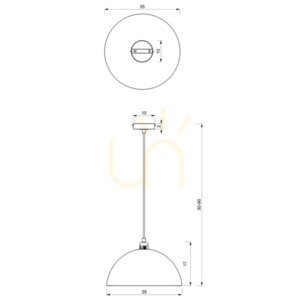 Lampa wisząca Milagro BETA MLP7896 czarno-złota, 1×E27, 35 cm small 5