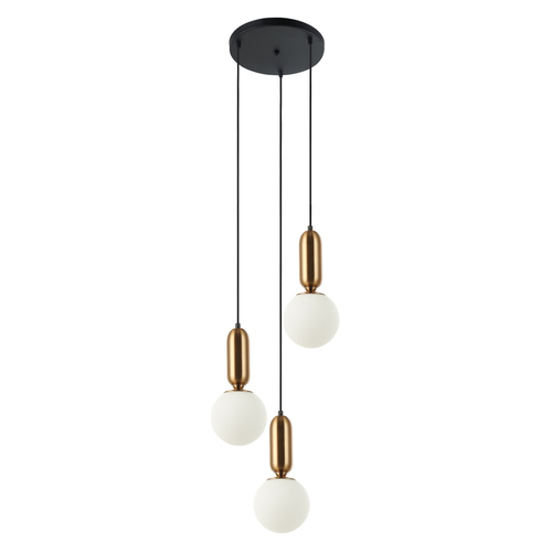 Sprawdź Lampa Wisząca Italux Aldeva 3xE27 Brązowa Szkło 40 cm PND-02340-3S-BRO
