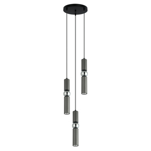 Lampa wisząca Italux Isidora czarna 3xGU10 PND-14290-3-GR small 1
