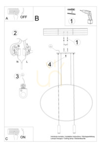 Lampa wisząca HOLAR 2 czarna small 9